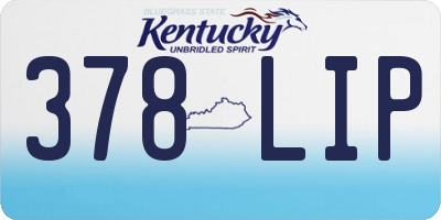 KY license plate 378LIP