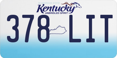 KY license plate 378LIT