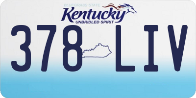 KY license plate 378LIV