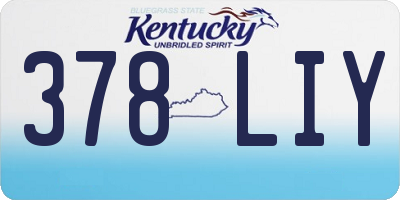 KY license plate 378LIY