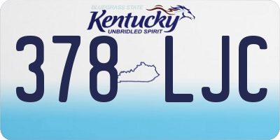 KY license plate 378LJC
