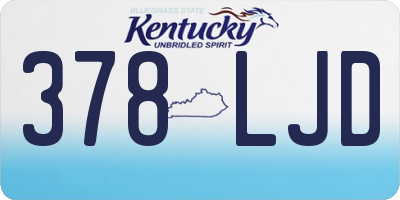 KY license plate 378LJD