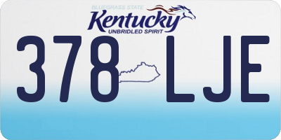 KY license plate 378LJE