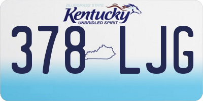 KY license plate 378LJG