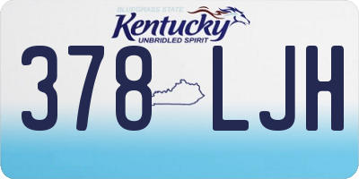 KY license plate 378LJH