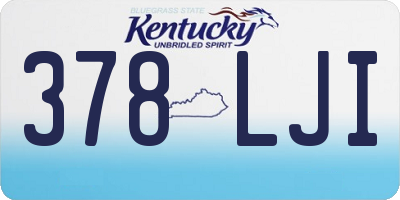 KY license plate 378LJI