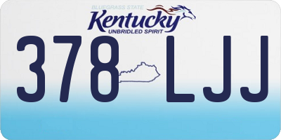 KY license plate 378LJJ
