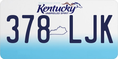 KY license plate 378LJK
