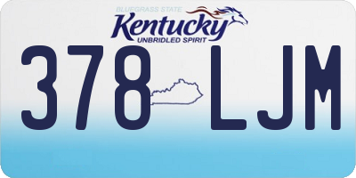 KY license plate 378LJM