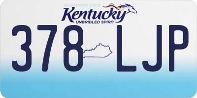 KY license plate 378LJP