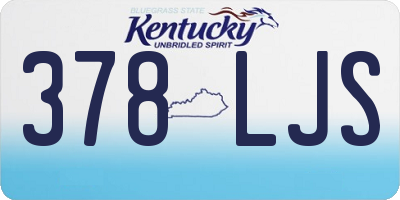 KY license plate 378LJS