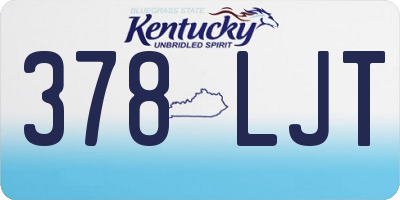 KY license plate 378LJT