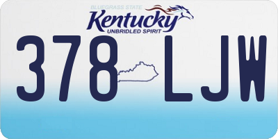 KY license plate 378LJW