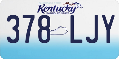 KY license plate 378LJY