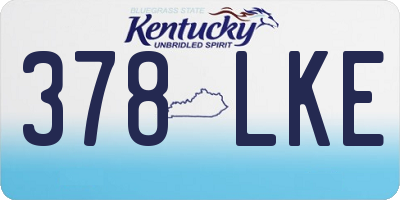 KY license plate 378LKE