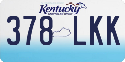 KY license plate 378LKK