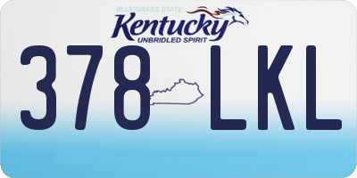 KY license plate 378LKL