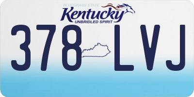 KY license plate 378LVJ