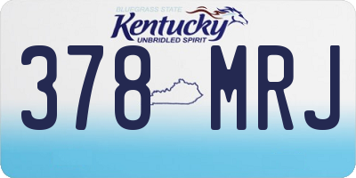KY license plate 378MRJ