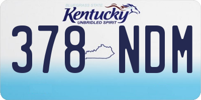 KY license plate 378NDM