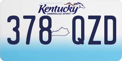 KY license plate 378QZD