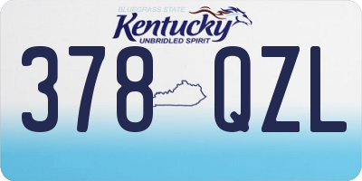 KY license plate 378QZL