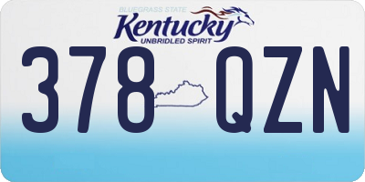 KY license plate 378QZN