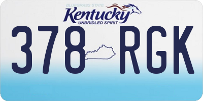 KY license plate 378RGK