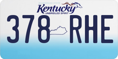 KY license plate 378RHE