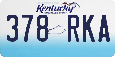 KY license plate 378RKA