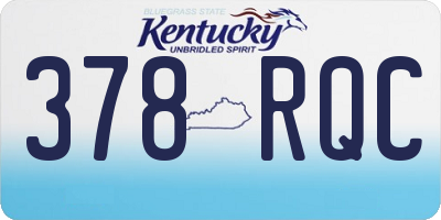 KY license plate 378RQC