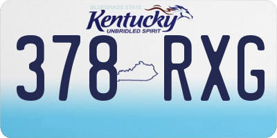 KY license plate 378RXG