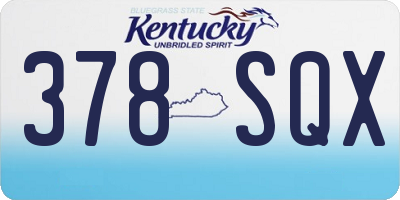 KY license plate 378SQX