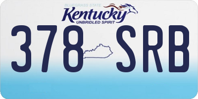 KY license plate 378SRB