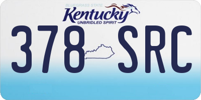 KY license plate 378SRC