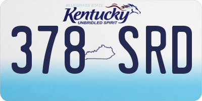 KY license plate 378SRD
