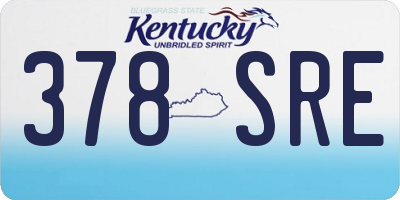 KY license plate 378SRE