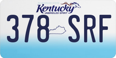 KY license plate 378SRF