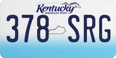 KY license plate 378SRG
