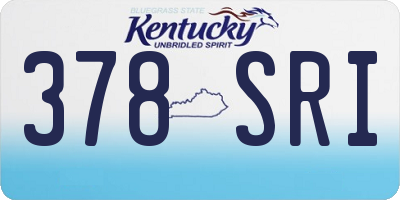 KY license plate 378SRI