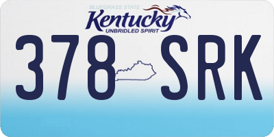 KY license plate 378SRK