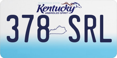 KY license plate 378SRL