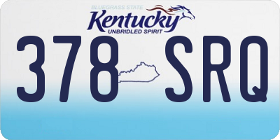KY license plate 378SRQ