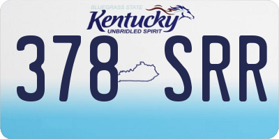 KY license plate 378SRR