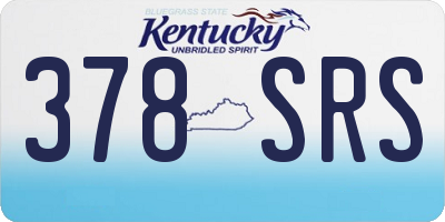 KY license plate 378SRS