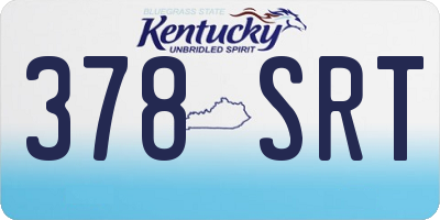 KY license plate 378SRT