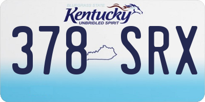 KY license plate 378SRX