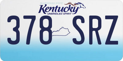 KY license plate 378SRZ