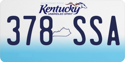 KY license plate 378SSA