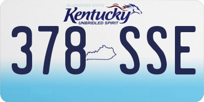 KY license plate 378SSE
